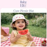 Baby Eli Premium Cotton Summer Bucket Hat – Breathable Wide Brim Sun Cap for Infants & Toddlers (6-24 Months), Soft Sun Protection Beach Hat for Boys & Girls White - Image 5