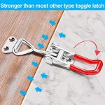 Heavy Duty Toggle Clamp Latch, Adjustable Quick Release Draw Latch with Lock Hole, 330lbs Holding Capacity for Tool Box, Cabinet, Door, Case, Lid, Woodworking Jig & IndustrialEquipment (4) - Image 7