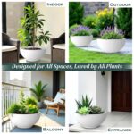YUCCABE ITALIA FOXB KTR 18 INCH Pots for Plants Highly Durable Polymers Lightweight Indoor Outdoor Flower Pot Gamla Tree Planter Container Planters for Living Room, Balcony, Garden, Office - Image 7