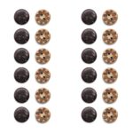 Coconut Shell Buttons 2 Hole Sewing Buttons for Fashion/Replacement/Decorative/Costume's/Jackets/Kurtis and Also Used DIY Art and Craft item (716-Coconut Shell leaf 24pcs) - Image 6
