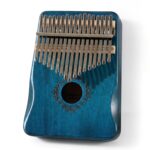 17-Key Kalimba Thumb Piano with Engraved Notes – Solid Wood Musical Instrument for Beginners & Adults – Blue – Easy to Learn, Portable, Ideal Gift for Music Lovers