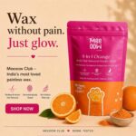 4 in 1 Orange Body Hair Removal Powder Mask for Women & Men Instant Painless Hair Removal Tan Removal Exfoliation & Skin Nourishment No Heat No Strips Painless Full Body Wax Powder (80g) - Image 6