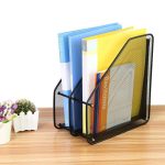 Metal Mesh Desk Organizer Shelves for Magazine Holder File Organizer Folder with 4 Vertical Sections (STYLE 2) - Image 3