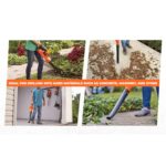 BLACK+DECKER GWC1820PCF-B1 18V Lithium-ion Cordless POWERCOMMAND™ Boost Leaf Blower, Runtime Upto 25 mins, Comes with with 1 Battery & 1 Charger, 209 km/h Blow Speed, Low Noise Design, Weight 1.7kg - Image 8
