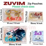 Multipurpose Transparent Storage Pouch, 25 Pack, 6x8 Inches, Transparent PVC, Zipper Closure, Jewelry, Makeup, Travel Accessories, Stationery, Personal Care Products - Image 2