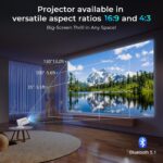 Rectitude 270° Adjustable Mini Smart Projector with WiFi 6 & Bluetooth, Outdoor Movie Projector, Large Screen Portable Projector for Phone/TV Stick/Laptop - Image 6