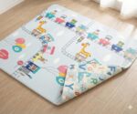 Animal Train Reversible Baby Play Mat, Baby Playmat for 0–3 Years Thick 0.6 cm, Waterproof Play Mat for Babies 0–12 Months & Kids Floor Mat, 6.5 x 5 ft