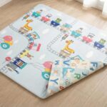 Animal Train Reversible Baby Play Mat, Baby Playmat for 0–3 Years Thick 0.6 cm, Waterproof Play Mat for Babies 0–12 Months & Kids Floor Mat, 6.5 x 5 ft
