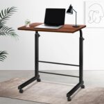 TECHNOVIBES Foldable Study Table/Bed Table/Foldable and Portable Wooden/Writing Desk for Office/Home/School (Wooden with Black Leg) - Image 2