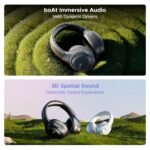 boAt Nirvana Eutopia Bluetooth Headphones with Head Tracking Function, Spatial Audio,20 HRS Playtime, ENx™ Tech, ASAP™ Charge, Hearables App(Android & iOS Compatible)(Primia Black) - Image 4