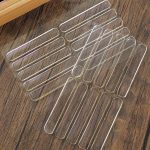 Clear Rubber Feet, 2.24 inch Strip Door Self Adhesive Silicon Bumper Pads for Drawers, Table Tops, Cupboard, Frames, Glassware and Furniture, Mute Buffer Door Protector, 1 Sheet (10 PCS)