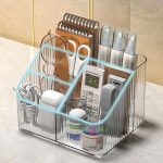 MosQuick® Clear remote holder mobile stand for desk ideal desk organiser pen stand for table desk accessories remote stand for table table organiser remote holder for living room tv remote stand - Image 2