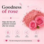 4 in 1 Rose Body Wax Powder for Women Tan Removal Hair Removal Exfoliation Skin | Brightening Skin Full Body Polishing Painless Hair Removal No Strip No Heat Just Smooth Skin 80g (Body Wax Powder) - Image 3