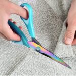 Craft Scissors, All Purpose Sharp Titanium Blade Shears, Comfortable Grips, School Scissors Set of 3 pack, Ideal for Office, Home, Sewing, Fabric, Kitchen, Arts and DIY Supplies, 9.3"/8.5"/5.6", Blue - Image 8