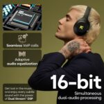 GOBOULT Flex On Ear Bluetooth Headphones with 80H Playtime, 40mm Bass Drivers, Zen™ ENC Mic, Type-C Fast Charging, BT 5.4, AUX, 60ms Low Latency, IPX5, Wireless Headphone(Jet Black) - Image 4