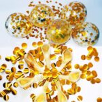 Party Propz Golden Balloons For Decoration - 12 Pcs, Golden Confetti Balloons for Decoration | Party Decorations | Glitter Balloons Gold Balloons For decorations | Birthday Balloon - Image 2