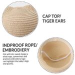 BabyMoon Tiger Baby Summer Spring Kids Cap with String | 2-8 Years | Brown - Image 3
