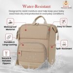 Infantso Premium Multifunctional Waterproof Diaper Bag For Mothers For Travel/Diaper Bags With Multi Compartments, Insulated Bottle Pockets, Hanging Strap, Anti-Theft Pocket, 27Lt Maternity Bag - Image 3
