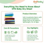 OYO BABY Extra Absorbent Waterproof Baby Dry Sheet | Quick Dry Sheet for New Born Baby Bed Protector, Soft & Breathable Rubber Sheet for Bed (Grey + Salmon Rose, Small Combo 2) - Image 8