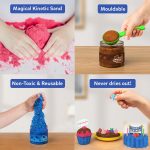 Skillmatics Sandeezy Pretend Play – Desserts, Mess-Free Sand Set | Sensory Toy with Moulds, Tools & Toppings for Kids, Non-Toxic, Indoor Activity, Screen-Free Gift for Ages 3, 4, 5, 6, 7 - Image 3