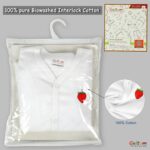 New Born Baby Cotton Clothing Set, 5-Piece, Yellow & White, 0-3 Months - Image 7