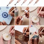 ART RANGER 5-Piece Wooden Mandala Dotting Tools Set – Double-Ended Nail Art Stylus Pens for Painting Rocks, Pottery Clay Sculpting, Embossing & Dot Art Crafts - Image 2