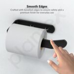 Plantex Space Aluminium Toilet Paper Roll Holder/Tissue Paper Holder/Toilet Tissue Paper Holder for Bathroom Accessories (Black) - Image 6