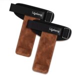 Lifelong Leather Weight Lifting Straps with Wrist Support | Grip Straps for Weight Lifting | Wrist Band for Workout | Fitness Accessories for Men & Women | Home Workout Equipment
