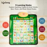 Lifelong Smart Learning Playchart Playmat for Kids 2+ Years, Quiz & Spelling Modes, English Hindi Picture Words, Music, Touch Activated Educational Mat, Alphabet Numbers Animals Birds - Image 4