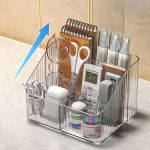 MosQuick® Clear remote holder mobile stand for desk ideal desk organiser pen stand for table desk accessories remote stand for table table organiser remote holder for living room tv remote stand - Image 5
