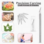 GLUN® Detail Pen Knife With 5 Sharp Blades For DIY, Art & Craft Work (1 Detail Knife + 5 Blades) - Image 2