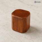 Bmado Wooden Paperweight (5.5 x 5.5 cm) | Handmade Solid Wood Paper Weight, Natural Wood Grain Texture, Desk Accessory, Home & Office Decor, Study Table Accessory, Gift Item - Brown - Image 5
