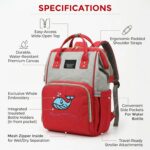 Diaper Bag Backpack for Mothers | Waterproof Baby Travel & Maternity Bag | Insulated Bottle Pockets | Hidden Mobile Pocket | Large Capacity Multi-Compartment Baby Care Backpack - Image 6