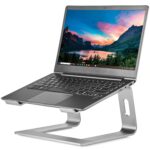 RUBOXA Ergonomic Laptop Stand for Desk - Elevated Computer Stand With Nonslip Tabs - Prevents Shoulder, Back and Neck Pain and Overheating (Silver)