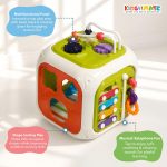 Kidsmate Montessori 7-in-1 Activity Cube for Babies 12-18 Months | Sensory Busy Cube Toy for Toddlers | Shape Sorter Learning Toy | Fine Motor Skills Development | Educational Gift for Boys & Girls - Image 4