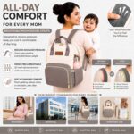 Motherly Patented Design Maternity Diaper Bag with Accessories | Waterproof Baby Travel Bag | Multi-Pocket Organizer for Newborn Essentials & Hospital Use (Envy Series) - Image 5