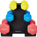 Amazon Brand - Symactive Neoprene Coated Dumbbell Combo with Stand 15 Kg, Set of 2 (1.5 Kg, 2 Kg, 4 Kg)