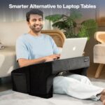 FOVERA Lap Desk Pillow | Height Adjustable, Soft & Comfortable Armrest, Easy to Store | For Working on Laptop, Reading & Gaming | Work from Home Pillow | Perfect for Using on Bed, Sofa & Floor (Black) - Image 8