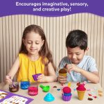 Skillmatics Sandeezy Pretend Play Ice Cream Parlour Set – Sand Playset with Moulds, Tools & Toppings, Sensory Toy for Kids, Non-Toxic, Mess-Free, Creative Indoor Activity Ages 3, 4, 5, 6, 7 | Sensory Toy with Moulds, Tools & Toppings for Kids, Non-Toxic, Indoor Activity, Screen-Free Gift for Ages 3, 4, 5, 6, 7 - Image 6