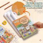 Force24 - Transparent Self-Adhesive Book Cover Film – 30 Sheets (10 Each of 3 Sizes) | Waterproof Sheets for Book Protection Office Use | Easy-to-Apply Book Binding Sheets (30) - Image 4