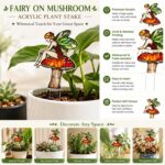 Garden Decoration Items Outdoor, Fairy Mushroom Plug Planter Decor for Balcony Garden Enhancement, Plant Decoration Accessories for Home Display, Measuring 5.9cm by 10cm - Image 3