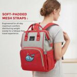 Diaper Bag Backpack for Mothers | Waterproof Baby Travel & Maternity Bag | Insulated Bottle Pockets | Hidden Mobile Pocket | Large Capacity Multi-Compartment Baby Care Backpack - Image 4