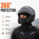 GRAND PITSTOP Helmet Mask (Black - Free Size) | Full Face UV Protection | Outdoor Face Cover | Dust, Wind, Sun Shield | Riding & Hiking Gear | Accessories for Men & Women - Image 3