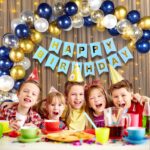 Party Propz Birthday Decorations for Boys - 41 Pcs Blue Birthday Decoration Items for Boys | Happy Birthday Decorations for Husband | Blue Balloons for Bday Decor - Image 9