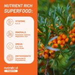 Nutrabud Organics Himalayan Sea Buckthorn Berry Juice - 500 ml - Natural Source of Vitamin C, Omega 3 6 7 9, Antioxidants For Immunity, Skin Glow & Gut Health - 50 Glasses (500ml (Pack of 1)) - Image 4