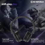 Nu Republic Starboy with 54 Hour Playtime,X-Bass® Technology,40mm Neodymium Drivers,Gaming Mode,Bluetooth V5.4,Dual Pairing,Dual Stereo,Type-C Fast Charging ENC Bluetooth Over Ear Headphones (Black) - Image 11