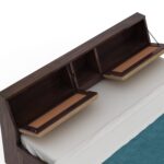 Ganpati Arts Sheesham Wood Mayor King Size Bed with Headboard Box Storage for Bedroom Living Room Wooden Double Bed Palang (Walnut Finish) - Image 5