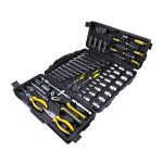 STANLEY STMT81243 110-Piece High Quality Multi-Toolkit containing Pliers, Spanners, Drivers, Sockets, Bits, Wrenches & Ratchets for Home, DIY & Professional Use, 1 Year Warranty, Yellow & Black - Image 7