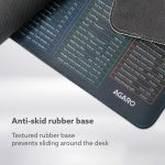 AGARO Keyboard Shortcut Deskmat, Extra Large Desk Mouse Pad with Windows & Office Shortcuts, Anti-Slip Rubber Base, Smooth Fabric Surface, Waterproof, Durable & Ideal for Office, Home & Students - Image 5