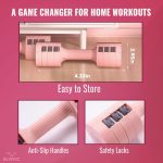 SLOVIC Adjustable Dumbbell 2.5kg pair |Dumbbells -Gym equipment for home workout | (2.5kg X 2) |Fitness Gym Dumbbells| Anti Skid dumbles | Dumbell Weights,Acrylonitrile Butadiene Styrene (ABS),Pink - Image 5